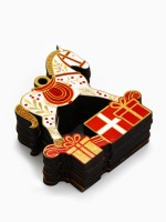 Ёлочная игрушка деревянная «Новогодний конь», набор 10 шт.