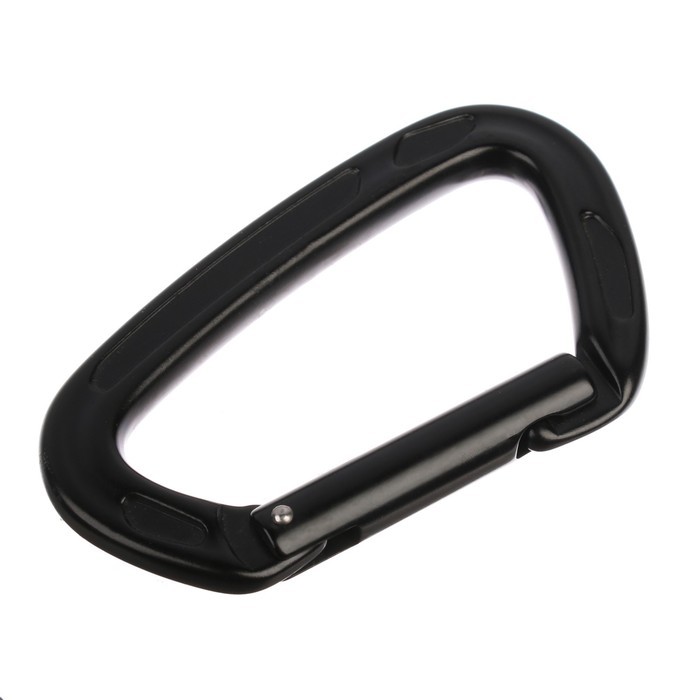 Карабин с защёлкой «Мастер К», 10×6 см, 22 KN, чёрный