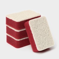 Губка для мытья посуды с ионами серебра Raccoon, 4 шт., 9.5×6.5×3 см