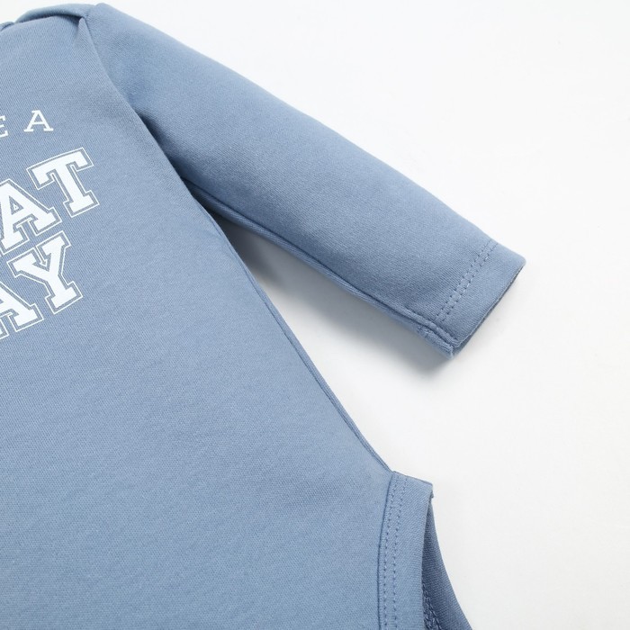 Боди детское «Крошка Я» Street style, рост 62-68 см, голубое