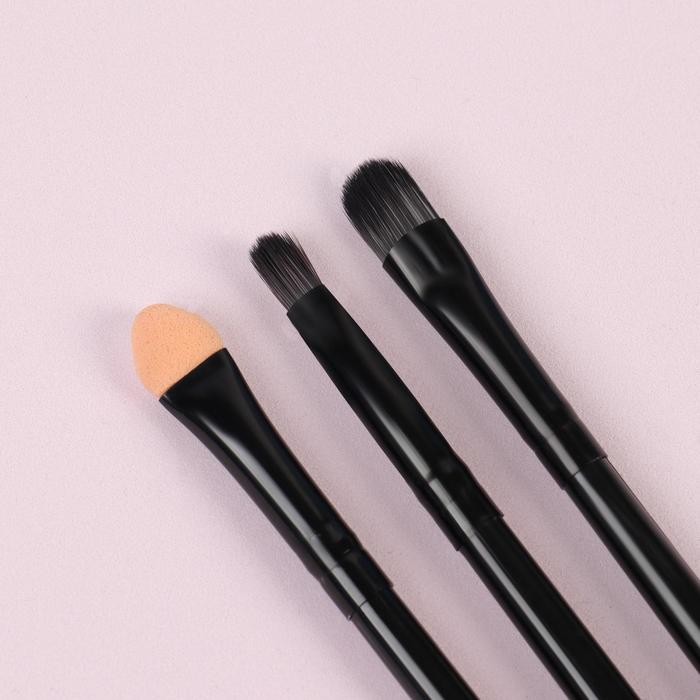 Набор кистей для макияжа, 5 предметов, цвет чёрный