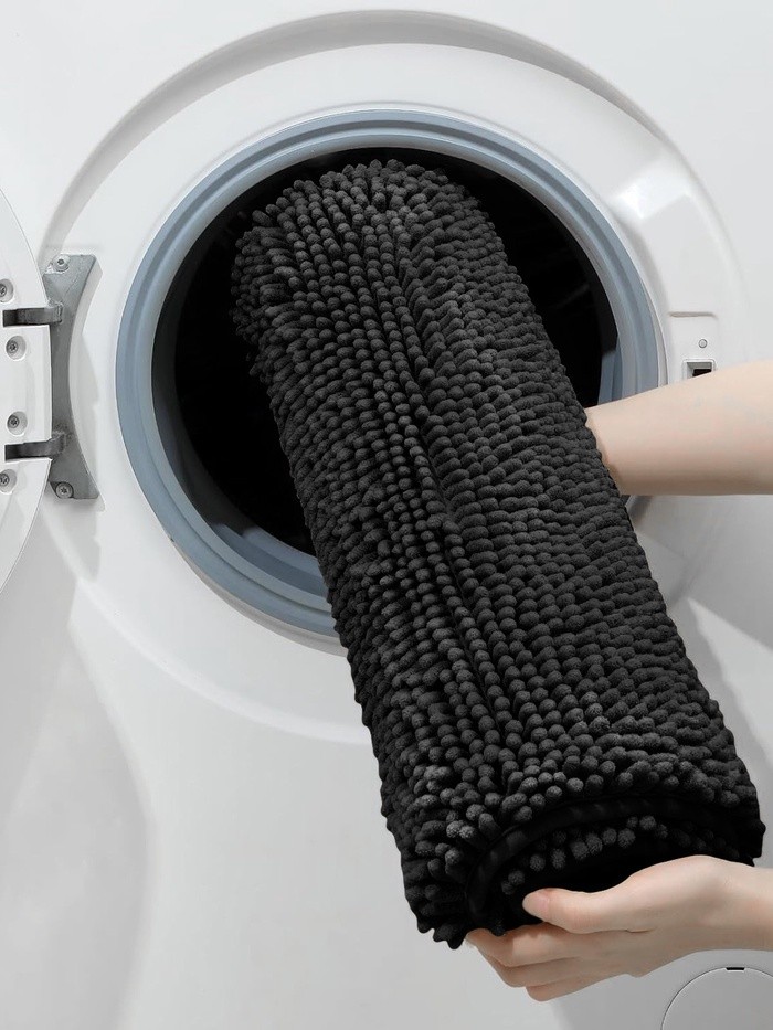 Коврик для дома LaDо́m, букли, плотность 1400 г, 50×80 см, графитовый