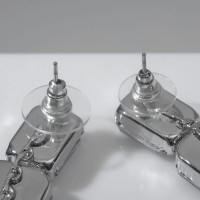 Серьги висячие со стразами «Драгоценность» сердце, цвет белый в серебре, 7 см