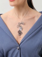 Колье «Цветок» легкость, цвет серебро