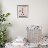 Корзина для белья Доляна «Клетка», 30×30×30 см, серая