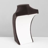 Бюст для украшений QF, 12×6×19 см, h=19 см, флок, серый графит