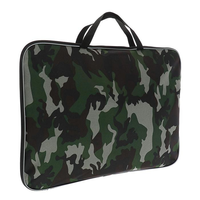 Папка для чертежей и рисунков А3, 470 х 350 х 20 мм, с ручками, текстильная, Calligrata Стандарт, Милитари, плотноть 600D Папка для чертежей и рисунков А3, 470 х 350 х 20 мм, с ручками, текстильная, Calligrata Стандарт, Милитари, плотноть 600D