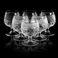 Набор бокалов для коньяка «Ромбы», 200 мл, хрусталь, 6 шт