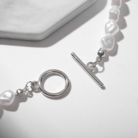 Бусы «Тогл» с жемчугом, шар №6, белые, L=40 см