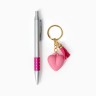 Набор подарочный 2 в 1 (ручка, брелок «Розовое сердечко»)