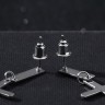 Серьги металл «Крестики» маленькие, цвет серебро