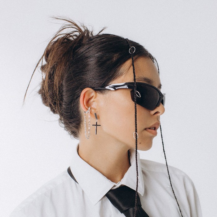 Серьги металл «Крестики» маленькие, цвет серебро