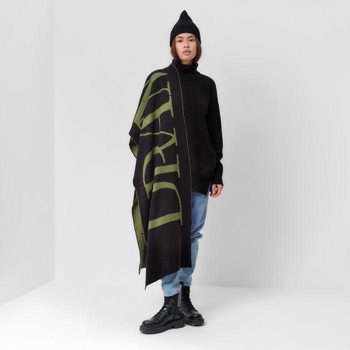 Шарф женский двусторонний MIST, хаки, размер 47×226 см