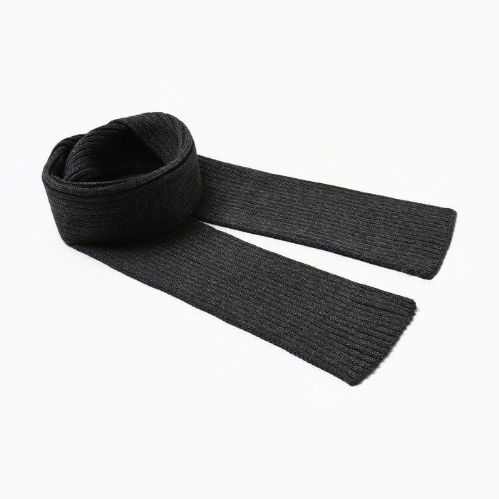 Шарф вязаный MINAKU, серый, 180×18 см