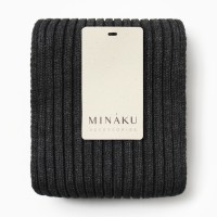 Шарф вязаный MINAKU, серый, 180×18 см