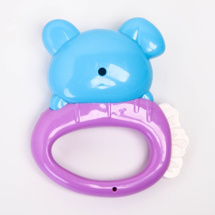 Погремушка «Собачка» с прорезывателем, виды и цвет МИКС