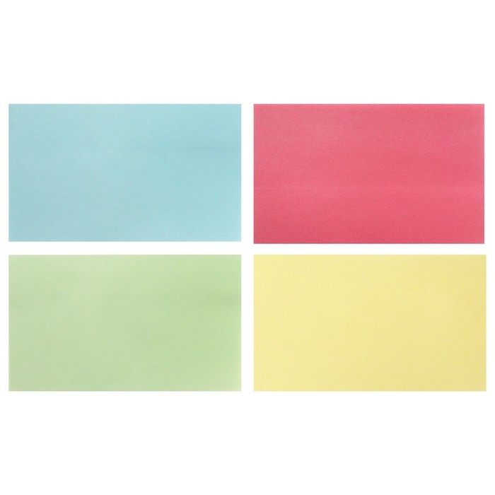 Блок с липким краем 76×127 мм, 100 листов, пастель, МИКС