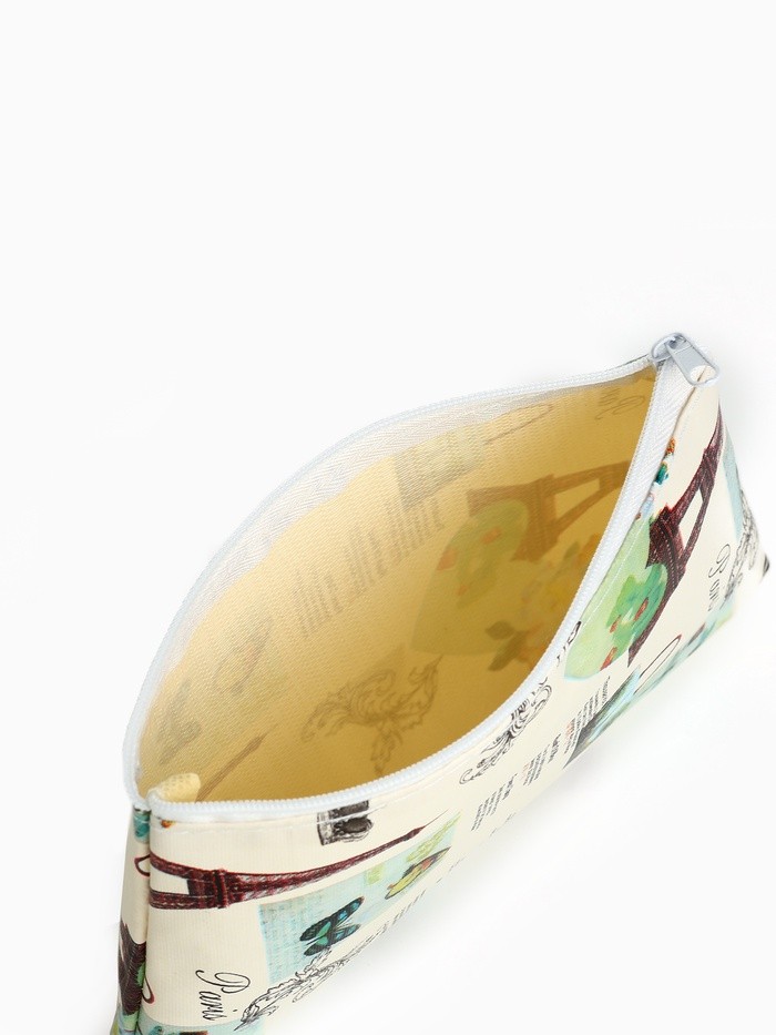 Косметичка на молнии, цвет серо-бежевый