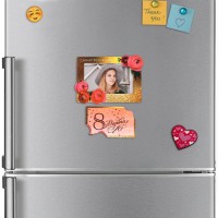 Магнит-фоторамка «Самая прекрасная. 8 Марта», 14×10 см