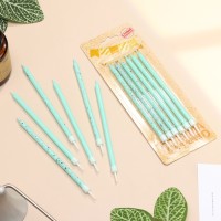 Свечи для торта «Блестящая вечеринка», 6 шт., голубые, высокие