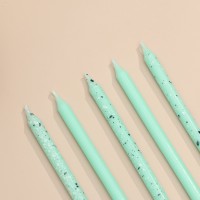 Свечи для торта «Блестящая вечеринка», 6 шт., голубые, высокие