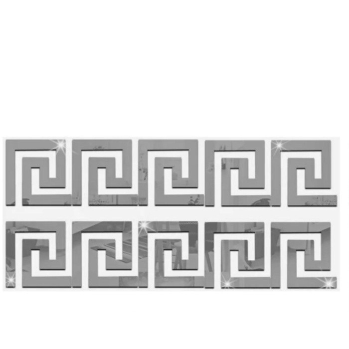 Набор наклеек интерьерных TAKE IT EASY «Лабиринт», 10 шт., зеркальные, декор настенный, 10×10 см