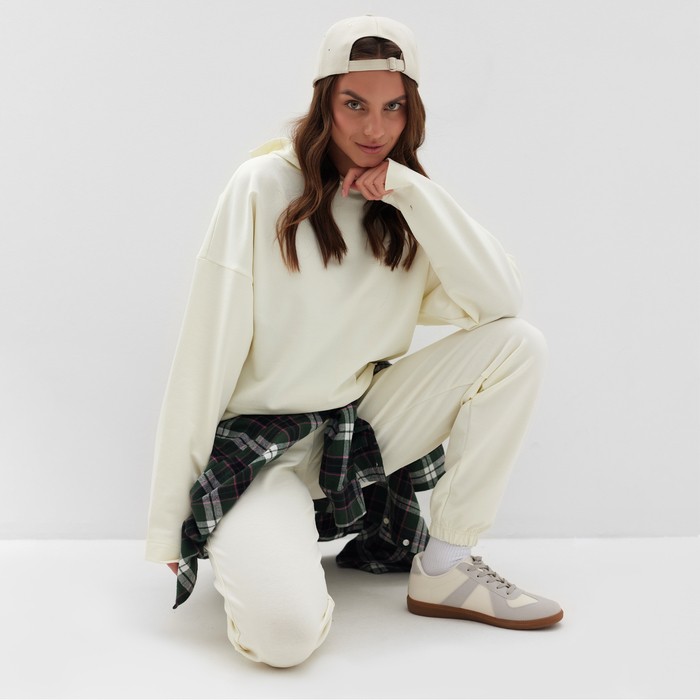 Костюм женский (толстовка и брюки) MIST, р. 44-46, молочный