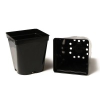 Горшок для рассады, 5 л, 18.5 × 18.5 × 20 см, чёрный, Greengo