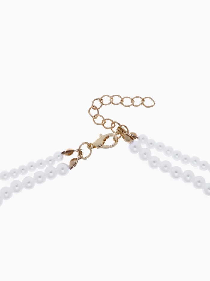 Бусы с жемчугом «Бусина», два ряда №4+6, белые в золоте, 50 см Бусы с жемчугом «Бусина», два ряда №4+6, белые в золоте, 50 см