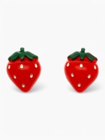 Набор детский «Выбражулька» 3 предмета: клипсы, браслет, кольцо, клубнички, цвет красный