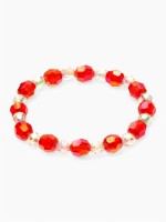 Набор детский «Выбражулька» 3 предмета: клипсы, браслет, кольцо, клубнички, цвет красный