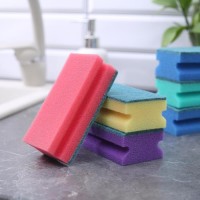 Губка для посуды с чистящим слоем Доляна «Генеральная уборка», 12×6×4 см, 6 шт.