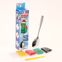 Лепка на ложке «Новый год! Змея на ёлке», набор для творчества, символ года 2025