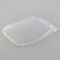 Крышка одноразовая «Юпласт», 13,8×10,2×9 см, для среднего контейнера, цвет прозрачный