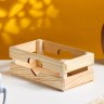 Кашпо деревянное 24.5×13.5×9 см "Двушка Лайт" реечное, сердце, натуральный Дарим Красиво