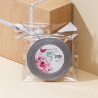 Лента атласная декоративная «С любовью», белая, 1 см × 25 ярдов (22,5 м)