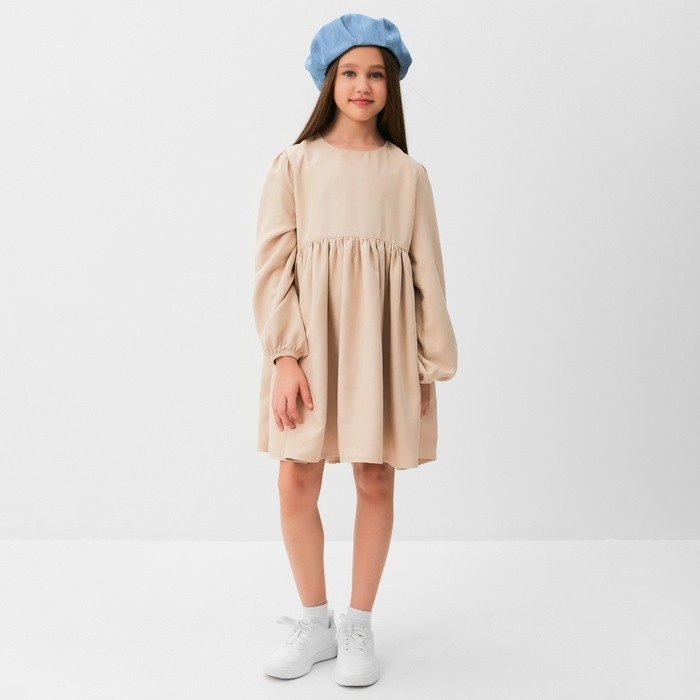 Платье для девочки MINAKU, бежевое, рост 98 см