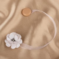 Подхват для штор «Пион», d = 5 см, цвет белый