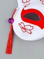 Карнавальная маска «Кицунэ. Цветы», красный