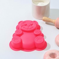 Форма для выпечки Доляна «Мишка», 18×14,5×4 см, цвет МИКС