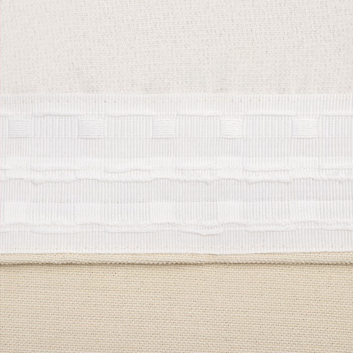 Штора портьерная Этель «Структурная», цвет молочный, на шторной ленте, 145х265 см, 100% п/э