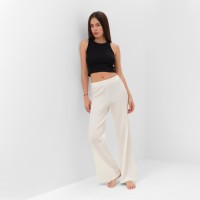 Брюки домашние женские KAFTAN Basic line, размер 50, молочные