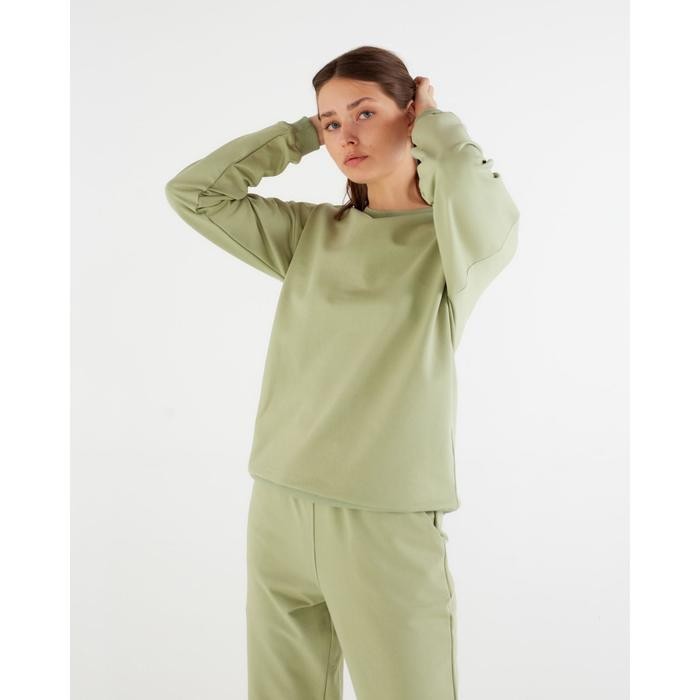 Костюм женский (свитшот, брюки) MINAKU: Casual Collection цвет фисташковый, размер 52