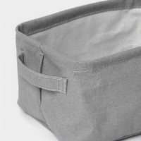 Корзина для хранения LaDо́m, с ручками, 23×16×12 см, серая