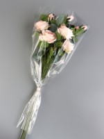 Пакет для цветов, конус, 10+34+60 см, прозрачный