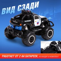 Машинка на пульте управления «Джип. Полиция», работает от батареек, цвет чёрный
