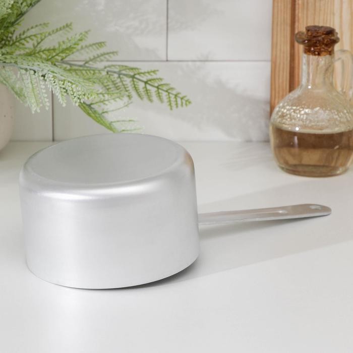 Ковш, 750 мл, металлическая ручка, цвет серый