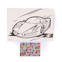 Аппликация стразами «Скоростная тачка» 14.8х21 см