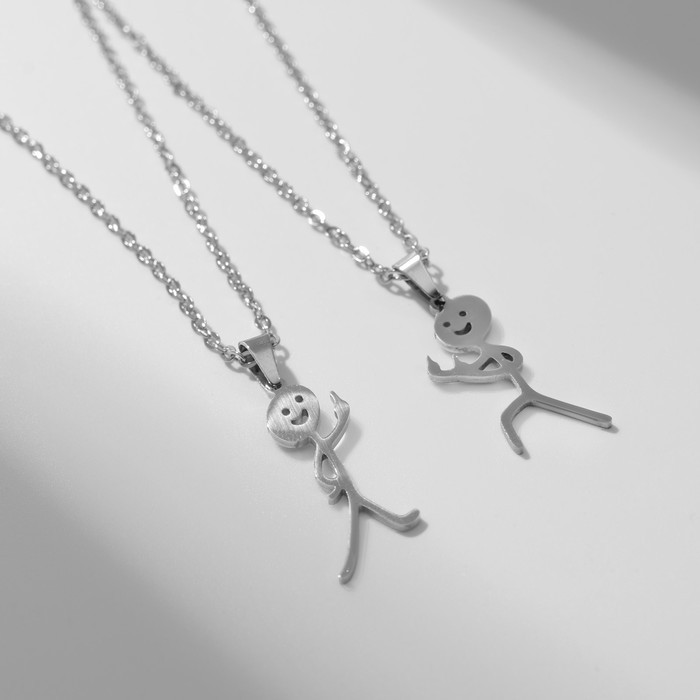 Кулоны «Неразлучники» несогласие, цвет серебро, 49,5 см Кулоны «Неразлучники» несогласие, цвет серебро, 49,5 см