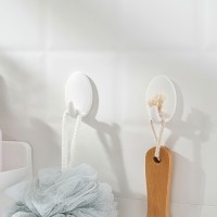 Держатель самоклеящийся ТУНДРА krep, 45×45 мм, белый, овал, 3 шт.